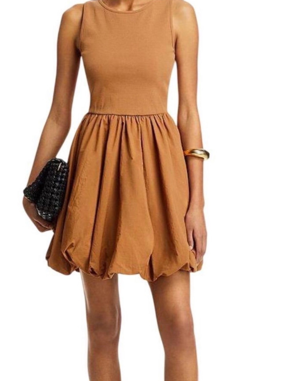 Steve Madden Carmel Sleeveless Bubble-Hem Mini Dress